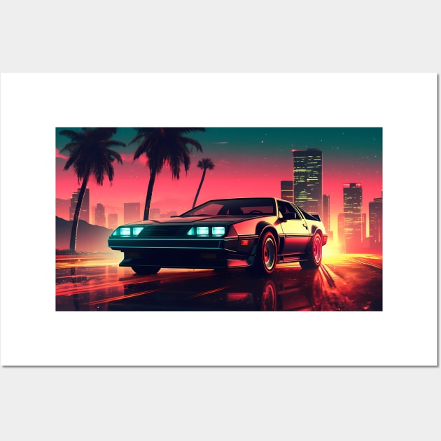 Neon Overdrive - Vaporwave aesthetic Wall Art by NeonOverdrive